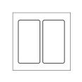 Lutron LPFP-S2-TAW Double Square Faceplate Kit in Arctic White for Pico Wireless Remote
