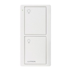 Lutron Two Button On/Off Pico Wireless Remote Control in White PK2-2B-TAW-L01