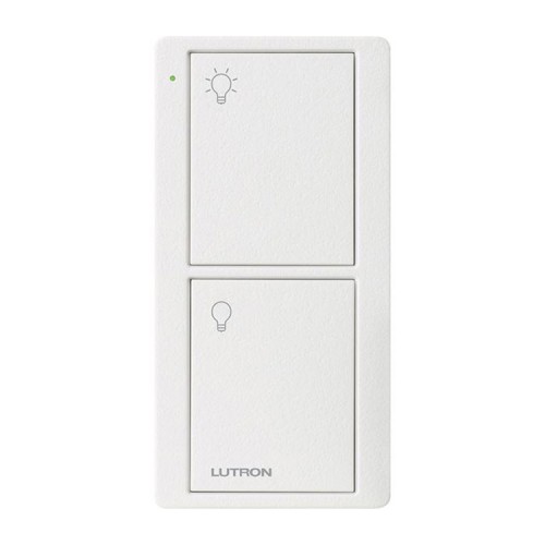 Lutron Two Button On/Off Pico Wireless Remote Control in White PK2-2B-TAW-L01
