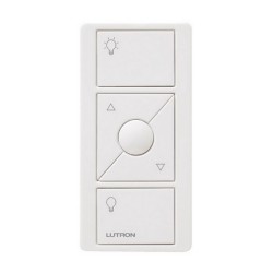 Pico 3 Button Wireless Remote Control with Raise/Lower, Lutron PK2-3BRL-TAW-L01 in White Texture