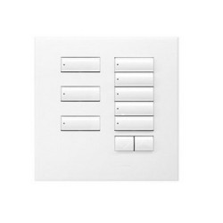 Lutron International seeTouch QS 8-Button Switch in Arctic White with Raise/Lower, non-insert wallstation QSWE-8BRLN-AW
