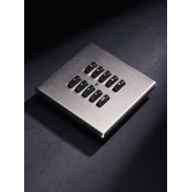 Rako RLM Screwless 10 Button Polished Stainless Steel Screwless Flush Cover Plate RLM-100-SS