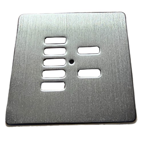 Rako 7 Button Screwless Cover Plate and Fixing Kit Stainless Steel RLF-070-SS (cover plate only)