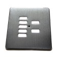 Rako 7 Button Screwless Cover Plate and Fixing Kit Stainless Steel RLF-070-SS (cover plate only)