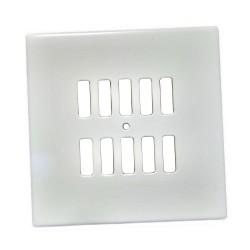 Rako 10 Button Cover Plate & Fixing Kit White Screwless Fixing RLM-100-WH (cover plate only)