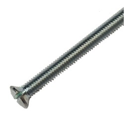 3.5mm x 25mm Steel Machine Screw Slotted Head, Zinc Plated Screw for Switches and Sockets