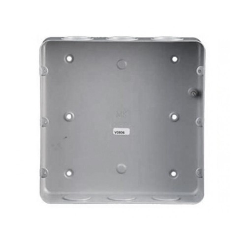 MK 898ALM 18 Gang Aluminium Grid Flush Mounting Back Box, 18 Module Steel Gridswitch Box 40mm depth