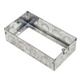 2 Gang 35mm Flush Metal Extension Box, Steel Extension Pattern Box for Switch/Socket