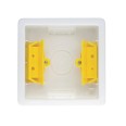 1 Gang 35mm Single Dry Lining Box for Flush Mounting in Partition Wall, 73mm x 73mm Cutout