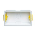 2 Gang 35mm Twin Dry Lining Box with Adjustable Lugs, 133mm x 73mm Cutout