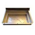 3 Compartment Metal Floor Box, Empty Raised Floor Box with Plastic Lid and Trim