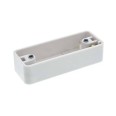 MK K2151WHI 1 Gang Architrave Surface Box 16mm White Plastic 87mm x 33mm x 16mm with Earth Terminal in Base