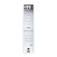 MK K2152WHI 2 Gang Architrave Surface Box 16mm White Plastic 148mm x 33mm x 16mm with Earth Terminal in Base