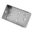 MK K830ALM 2 Gang 40mm Metalclad Surface Mounting Box without Knockouts (Double Back Box)