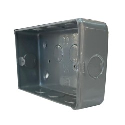 2 Gang 38mm Metal Rectangular Mounting Box c/w Earth Terminal, BG Nexus MC502 Metal Clad Double Backbox