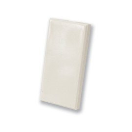 25 x 50mm Half Euro Blank in White, Faceplate Half Blank in White for Euro Plates