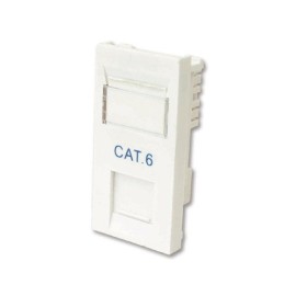 CAT6 RJ45 Euro Module in White with IDC, 25x50mm Data Module for Euro Plates
