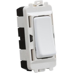 20AX Intermediate Grid Switch Module in Matt White for use with the Knightsbridge Grid System