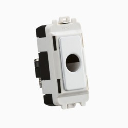 Grid Flex Outlet Module (up to 10mm) in Matt White, Knightsbridge GDM012MW