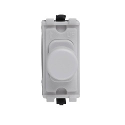Lisse Rotary Grid LED Dimmer Switch 100W in White Moulded, Schneider GGBLGRDIMLW LED Dimmer Module