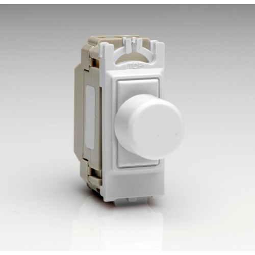 Varilight V-Pro 2 Way Rotary LED Dimmer Module 0-300W (1-30 LEDs) White Insert for MK, GET, Crabtree