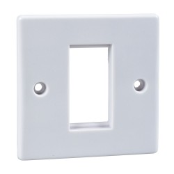 1 Gang Euro Plate White Moulded Plastic for one Euro Module, Schneider Ultimate GU8050