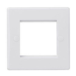 2 Gang Euro Plate for up to 2 Euro Modules, White Moulded Schneider Ultimate GU8060 Cover Plate