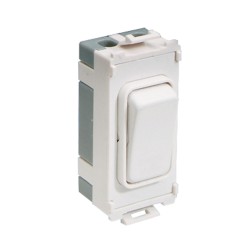2 Way 10AX Grid Switch Module White Moulded Plastic, Schneider GUG102W Ultimate Grid Switch
