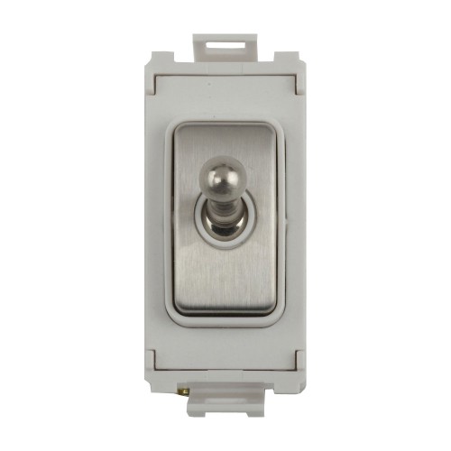 1 Gang Intermediate 10AX Toggle Switch Grid Module in Stainless Steel Schneider GUG10ITWSS