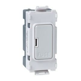 13A Fused Connection Unit Grid Module in Painted White and White Trim, Schneider GUG13FCUWPW