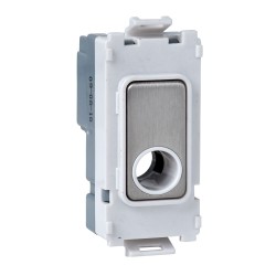 1 Gang Grid Flex Outlet in Stainless Steel White Insert (10mm diam Cable) Schneider GUG16COWSS