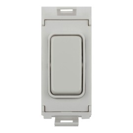 1 Gang 6AX 2 Way Retractive and Centre Off Switch Grid Module in Painted White Schneider GUG202OCWPW