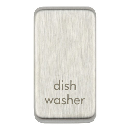 Grid Rocker Switch Cover Plate Marked "dish washer" Stainless Steel Schneider Ultimate GUGRDWSS