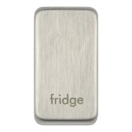Grid Rocker Switch Cover Plate Marked "fridge" Stainless Steel Schneider Ultimate GUGRFRSS