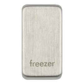 Grid Rocker Switch Cover Plate Marked "freezer" Stainless Steel Schneider Ultimate GUGRFZSS