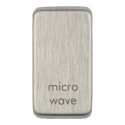 Grid Rocker Switch Cover Plate Marked "microwave" Stainless Steel Schneider Ultimate GUGRMWSS