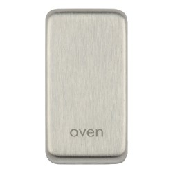 Grid Rocker Switch Cover Plate Marked "oven" Stainless Steel Schneider Ultimate GUGROVSS
