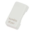 Schneider GUGRTDPW Rocker Grid Switch Cover Cap marked "tumble dryer" White Metal Ultimate range