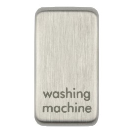 Grid Rocker Switch Cover Plate Marked "washing machine" Stainless Steel Schneider Ultimate GUGRWMSS