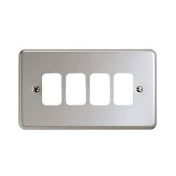 MK Grid Plus K24334 BSS 4 Module Modular Front Plate with Mounting Frame 