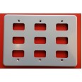 MK K3499ALM 9 Module Front Plate For Metal Clad (9 Gang Grid Cover Plate)
