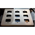 MK K3499ALM 9 Module Front Plate For Metal Clad (9 Gang Grid Cover Plate)