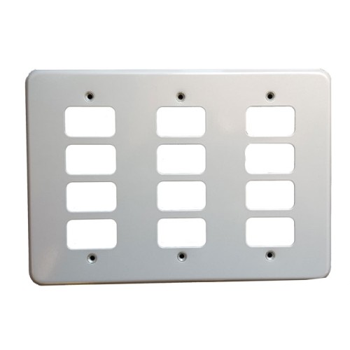MK K3502ALM 12 Module Cover Plate For Metal Clad (12 Gang Grid Plate)