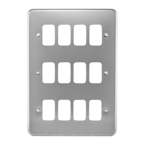 MK K3502ALM 12 Module Cover Plate For Metal Clad (12 Gang Grid Plate)