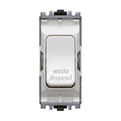 MK K4896WDWHI 20A Double Pole Switch Marked 'Waste Disposal' White Grid Module