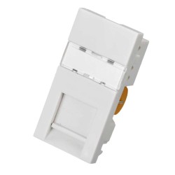 MK K5820WHI Master BT Phone Socket Euro Module White Plastic, Logic Plus White