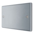 2 Gang Metal Clad Blanking Cover Plate with No Mounting Box, BG Electrical MC505 Double Blank Plate