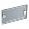 2 Gang Metal Clad Blanking Cover Plate with No Mounting Box, BG Electrical MC505 Double Blank Plate