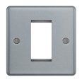 Metal Clad 1 Euro Module Square Faceplate for BG Euro Metal Clad, BG Electrical MC5EMS1 Front Plate only