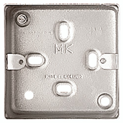 MK K2213ALM 1 Gang Surface Mounting Box with 5 x 20mm Knockouts 41mm